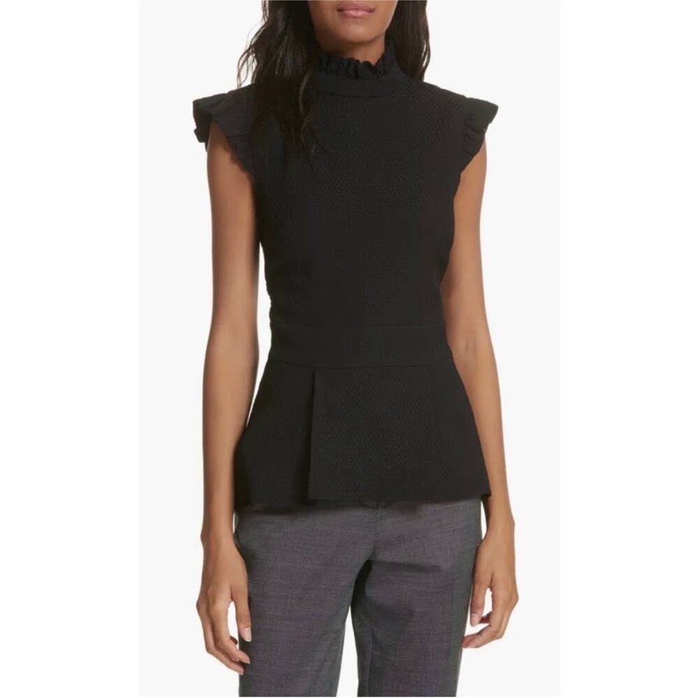 Ted Baker Elegant Black Peplum Top